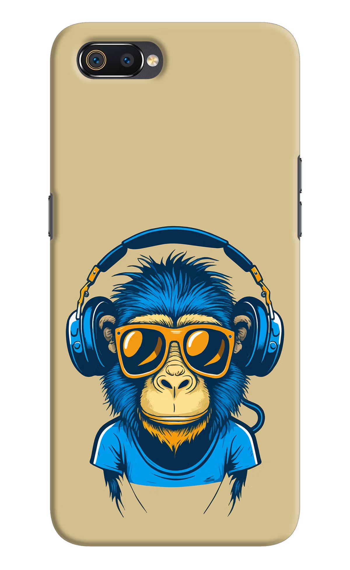 Monkey Headphone Realme C2 Hard Case Back Cover by Casekaro