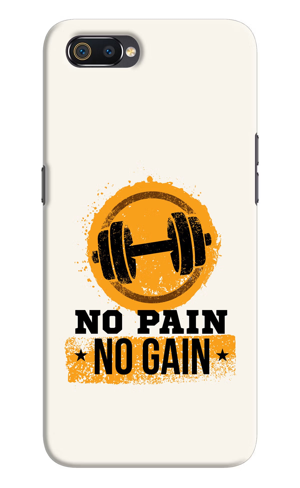 No Pain No Gain Realme C2 Hard Case Back Cover by Casekaro