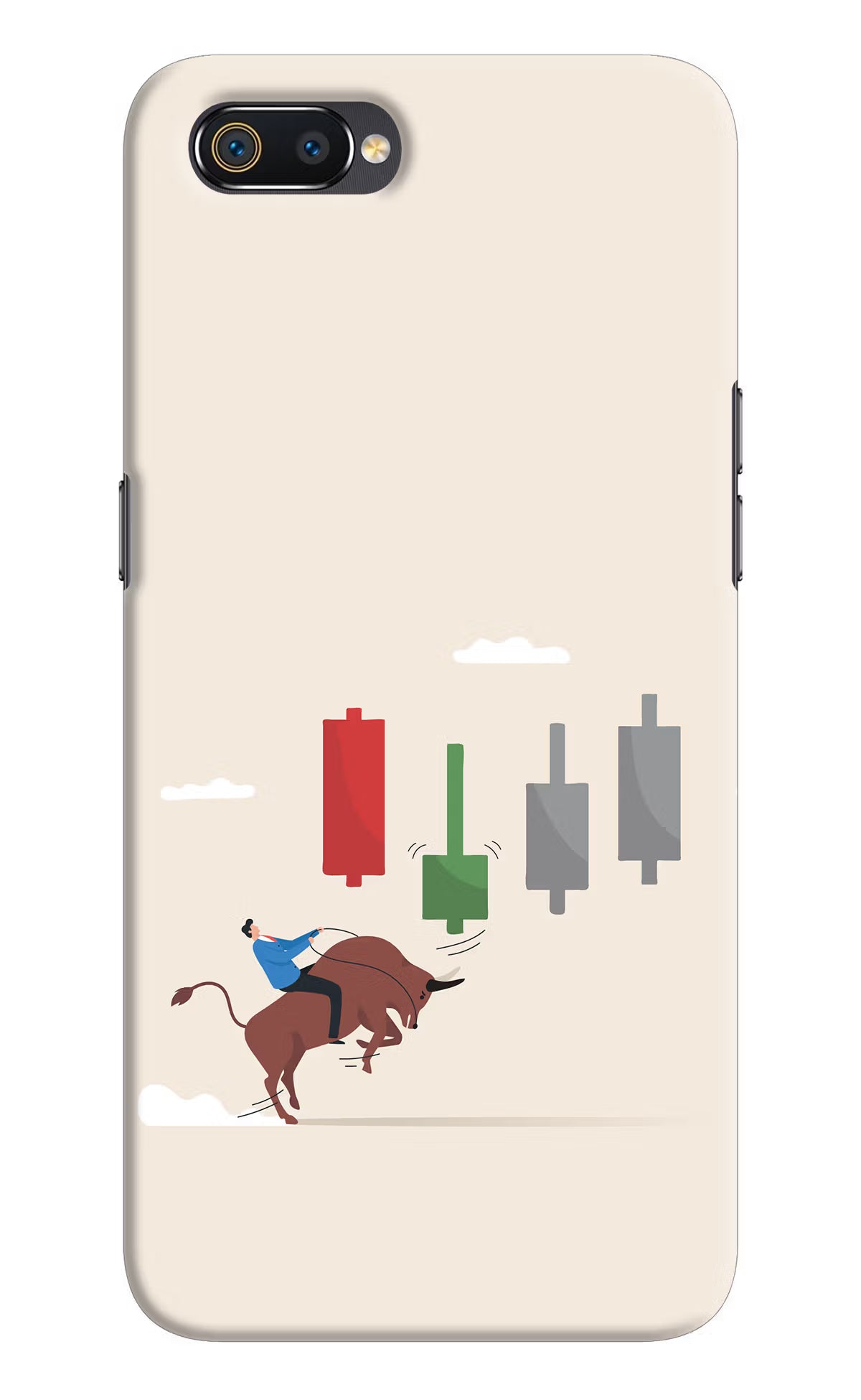 Bull Trading Momentum Realme C2 Hard Case Back Cover by Casekaro