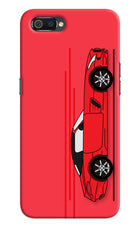 Red Velocity Realme C2 Hard Case Back Cover by Casekaro