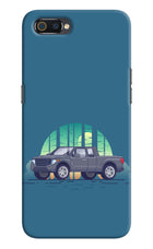 Retro Garage Vibe Realme C2 Hard Case Back Cover by Casekaro