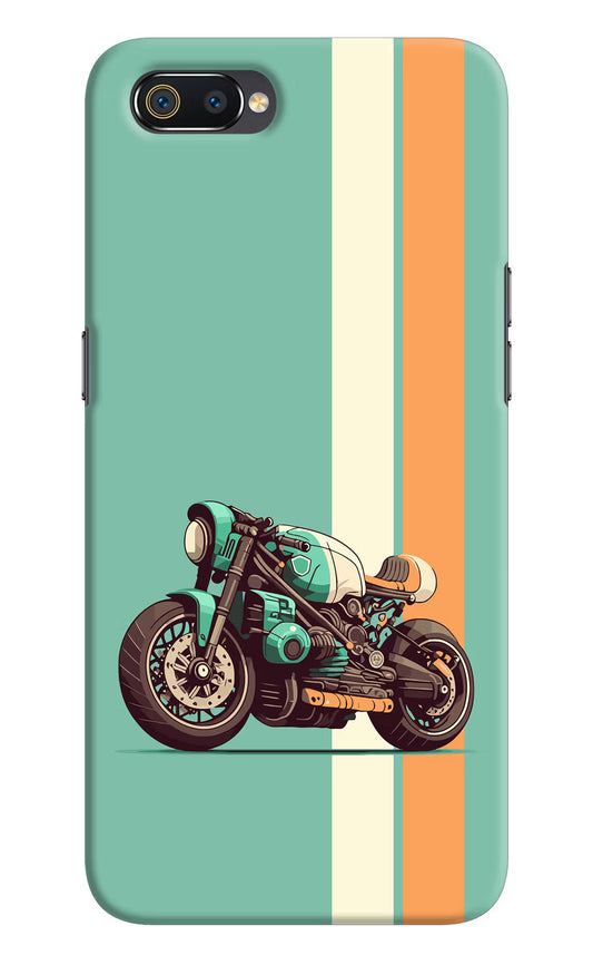 Striped Moto Drift Realme C2 Hard Case Back Cover by Casekaro