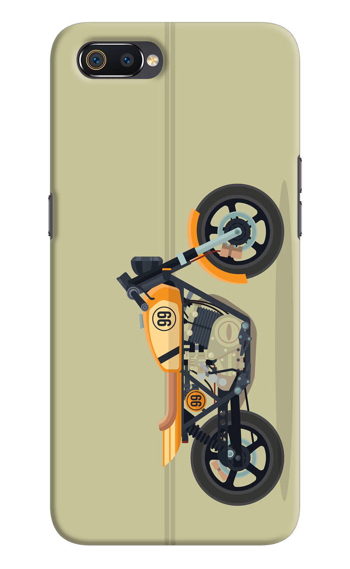 Vertical Speedster Realme C2 Hard Case Back Cover by Casekaro