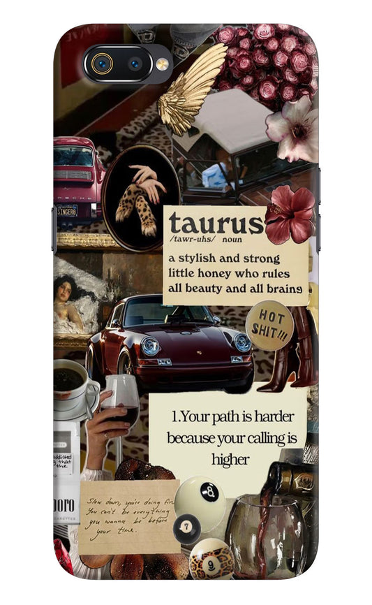 Taurus Zodiac Realme C2 Hard Case Back Cover by Casekaro