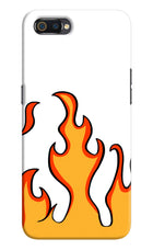 Fired Up – White Realme C2 Hard Case Back Cover by Casekaro