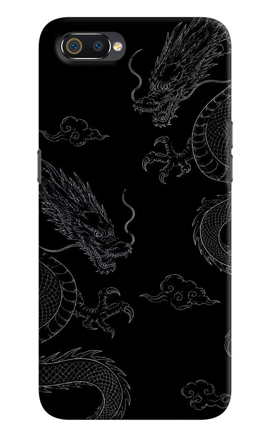 Twin Dragons Realme C2 Hard Case Back Cover by Casekaro