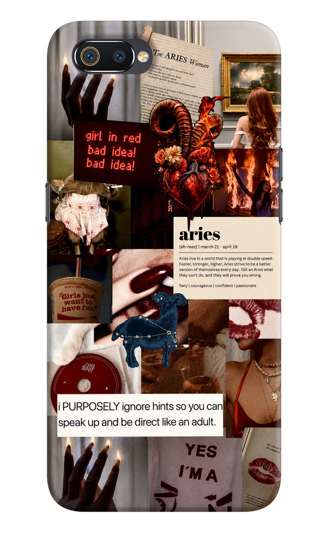 Zodiac Aries Realme C2 Hard Case Back Cover by Casekaro