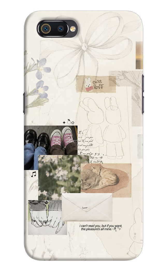 Soft Aesthetic Realme C2 Hard Case Back Cover by Casekaro