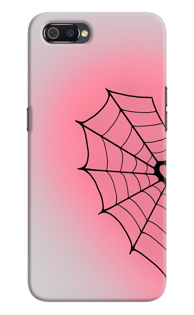 Pink Web Realme C2 Hard Case Back Cover by Casekaro