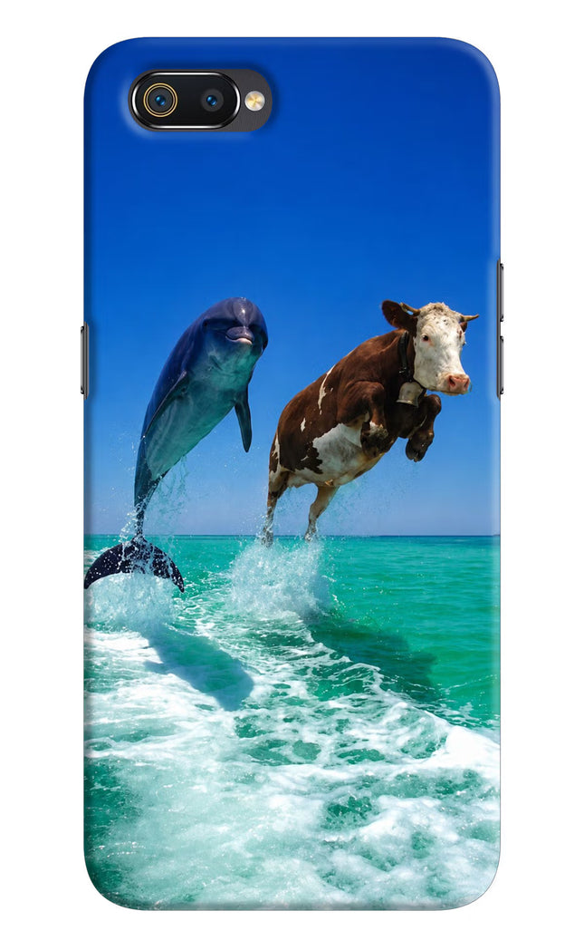 Dolphin vs Cow Realme C2 Hard Case Back Cover by Casekaro