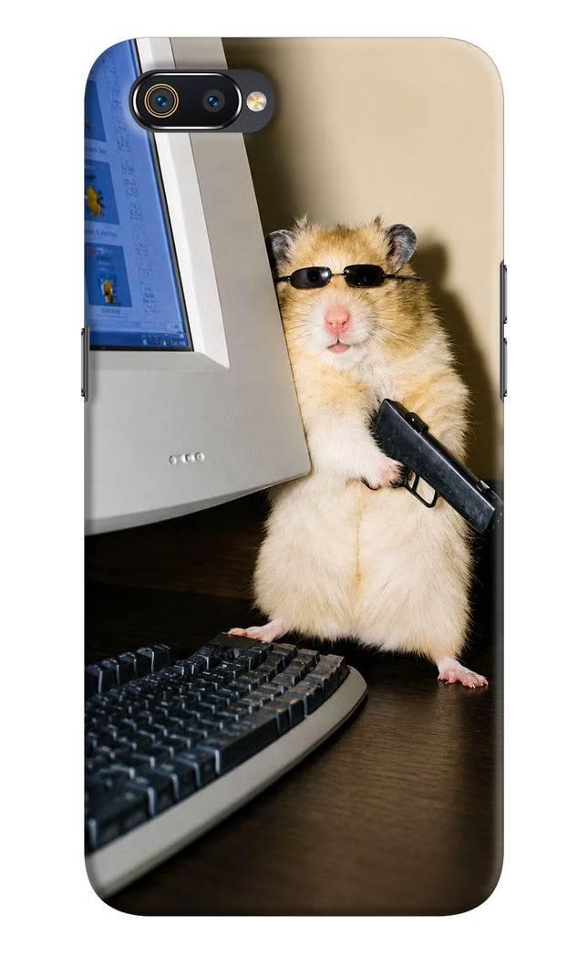 Hacker Hamster Realme C2 Hard Case Back Cover by Casekaro