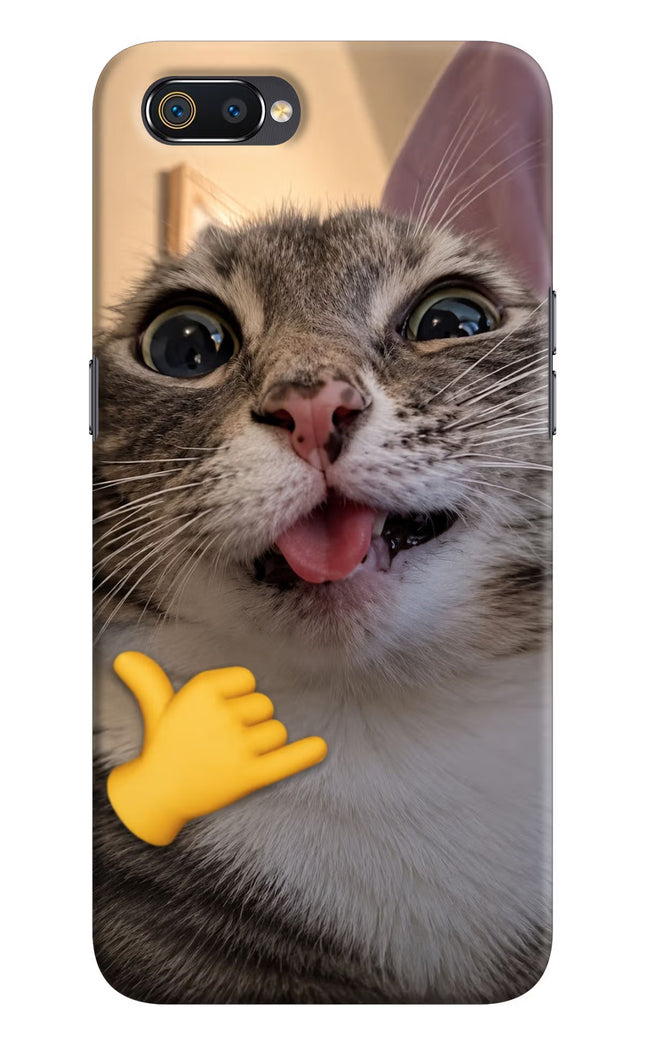 Silly Cat Call Realme C2 Hard Case Back Cover by Casekaro