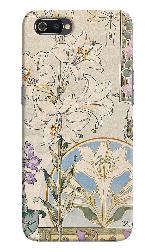 White Lily Realme C2 Hard Case Back Cover by Casekaro