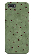 Green Stars Realme C2 Hard Case Back Cover by Casekaro