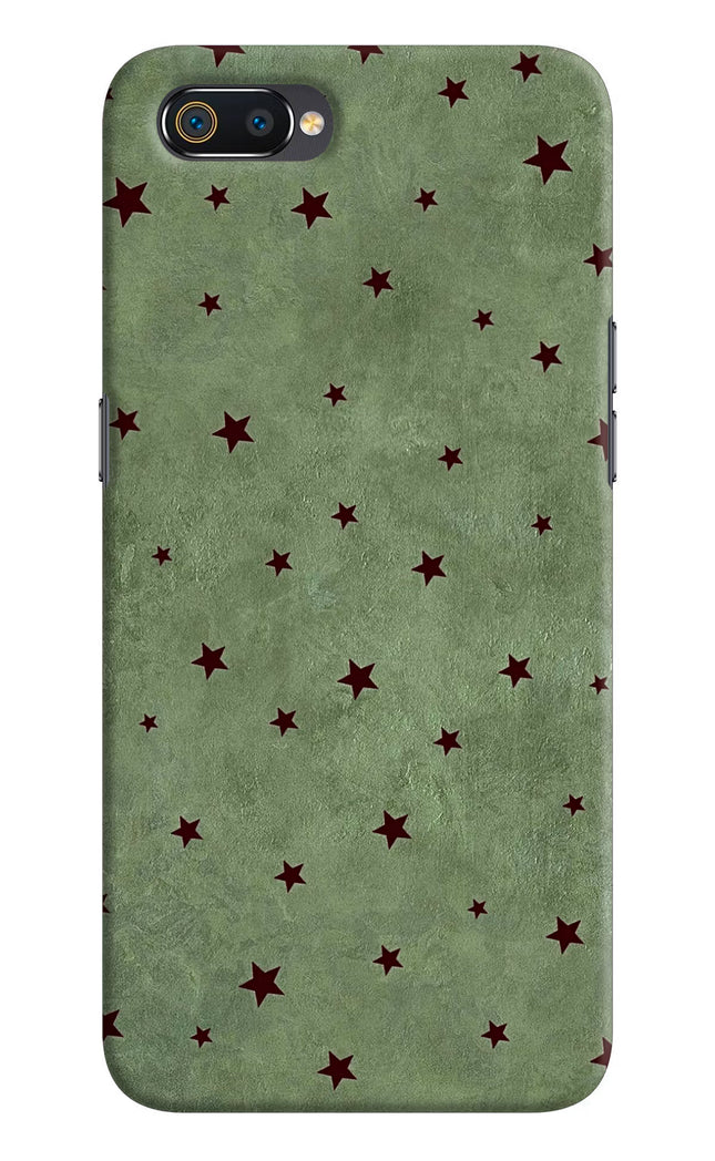 Green Stars Realme C2 Hard Case Back Cover by Casekaro