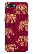 Maroon Elephant Realme C2 Hard Case Back Cover by Casekaro