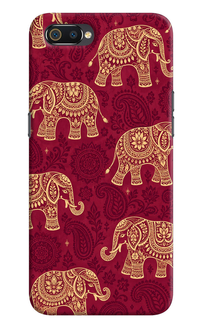 Maroon Elephant Realme C2 Hard Case Back Cover by Casekaro