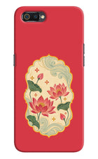 Pink Lotus Realme C2 Hard Case Back Cover by Casekaro