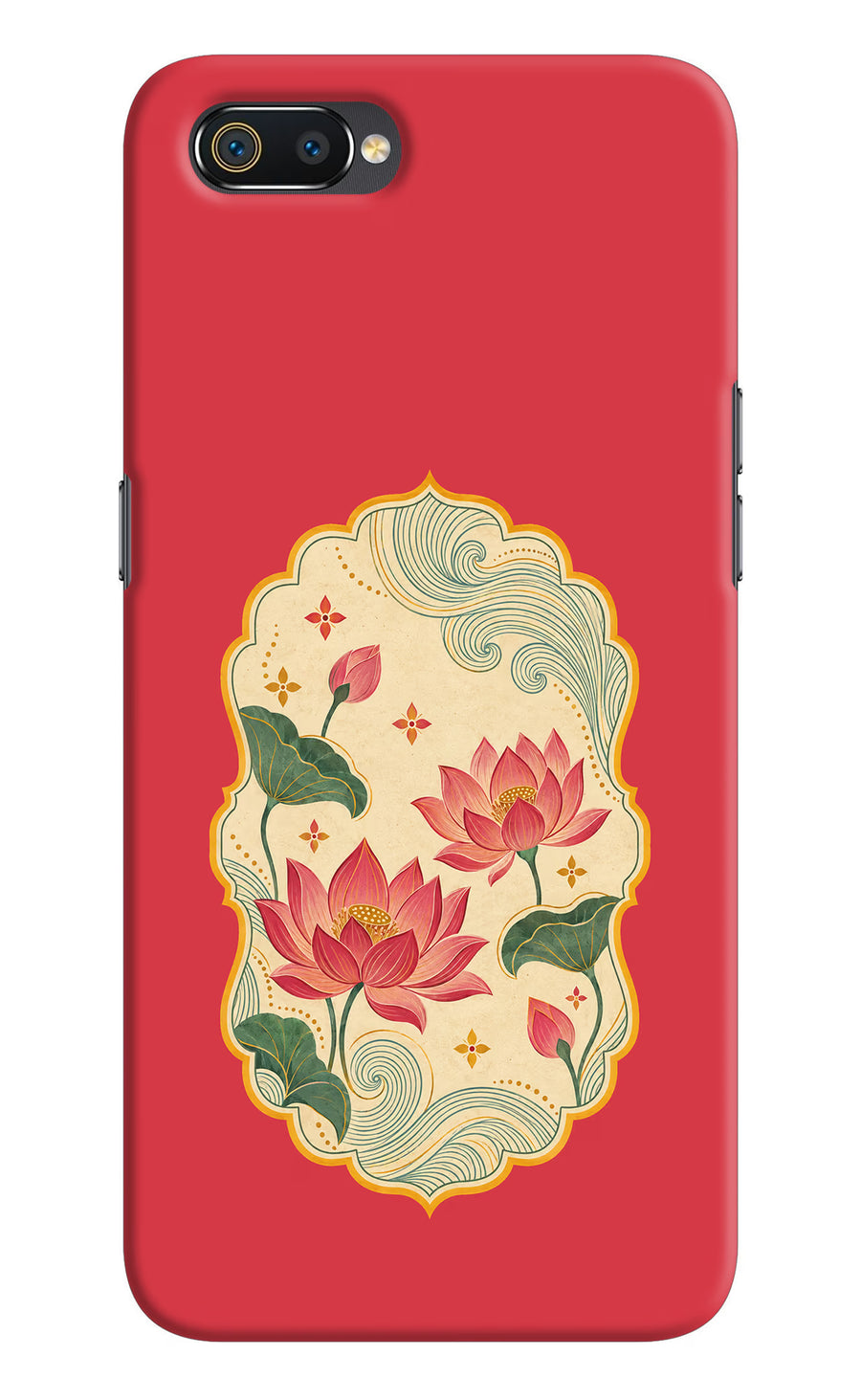 Pink Lotus Realme C2 Back Cover, Hard case