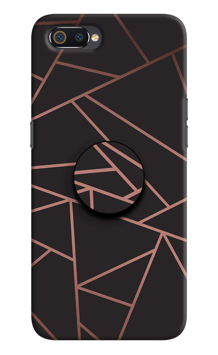 Geometric Pattern Realme C2 Pop Case, Hard case