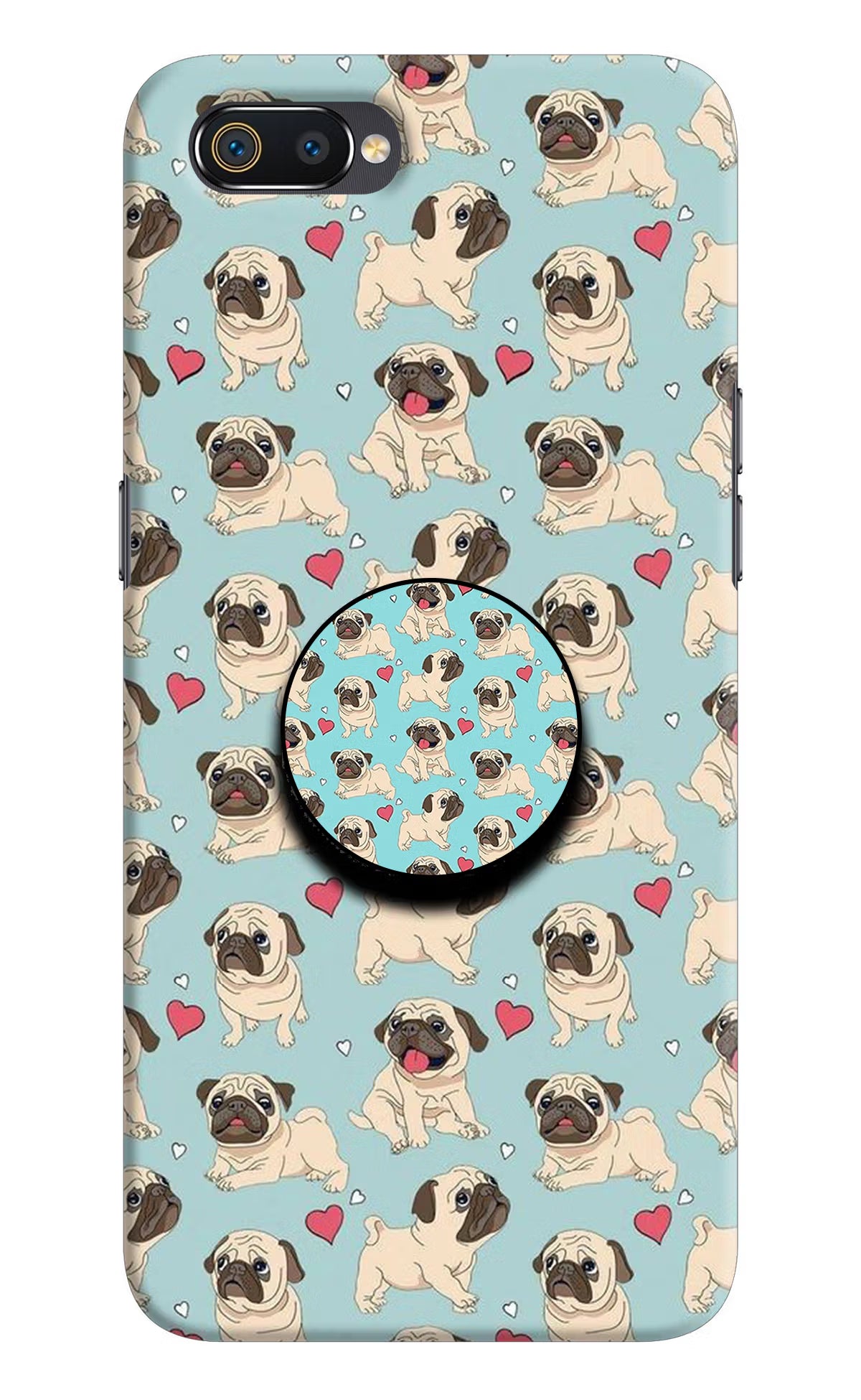 Pug Dog Realme C2 Pop Case by Casekaro