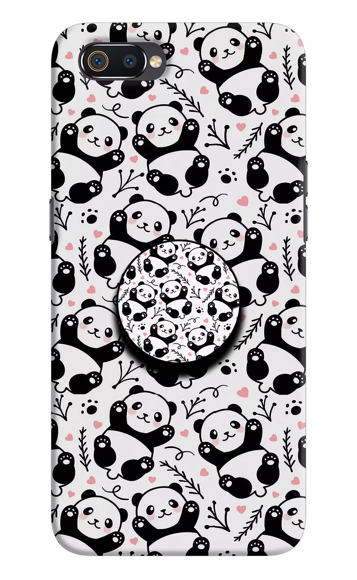Cute Panda Realme C2 Pop Case by Casekaro