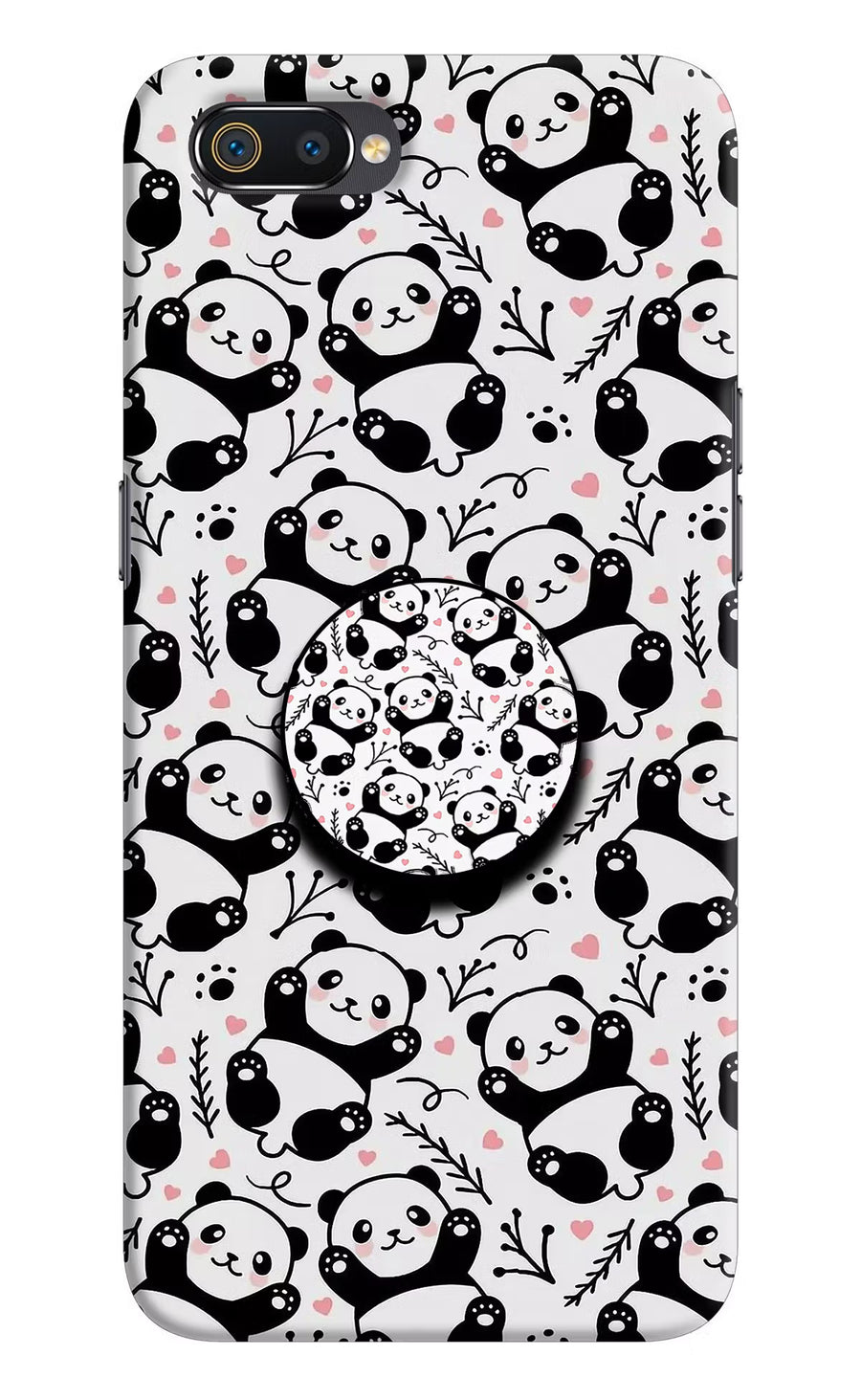 Cute Panda Realme C2 Pop Case, Hard case
