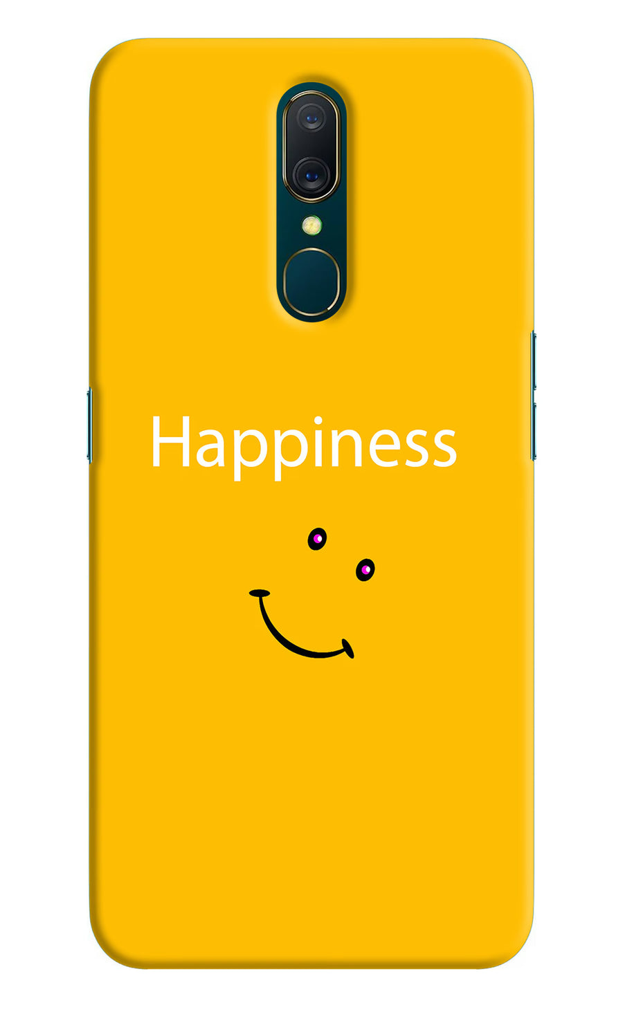 Happiness With Smiley Oppo A9 Back Cover, Hard case