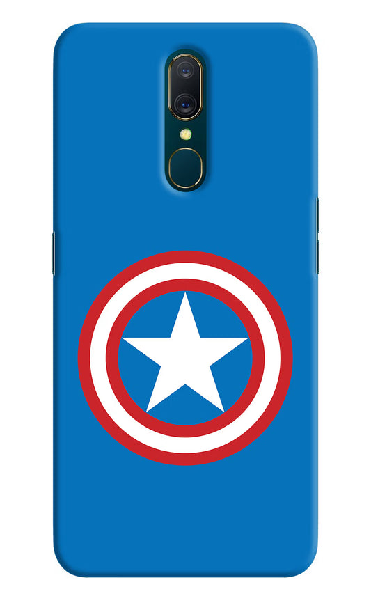 Captain America Logo Oppo A9 Hard Case Back Cover by Casekaro