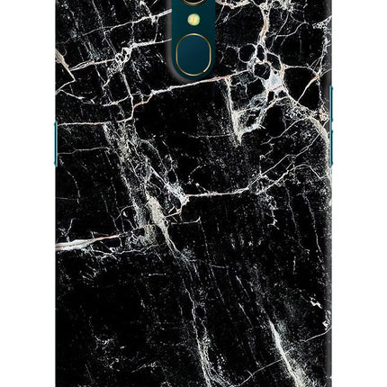 Black Marble Texture Oppo A9 Hard Case Back Cover by Casekaro
