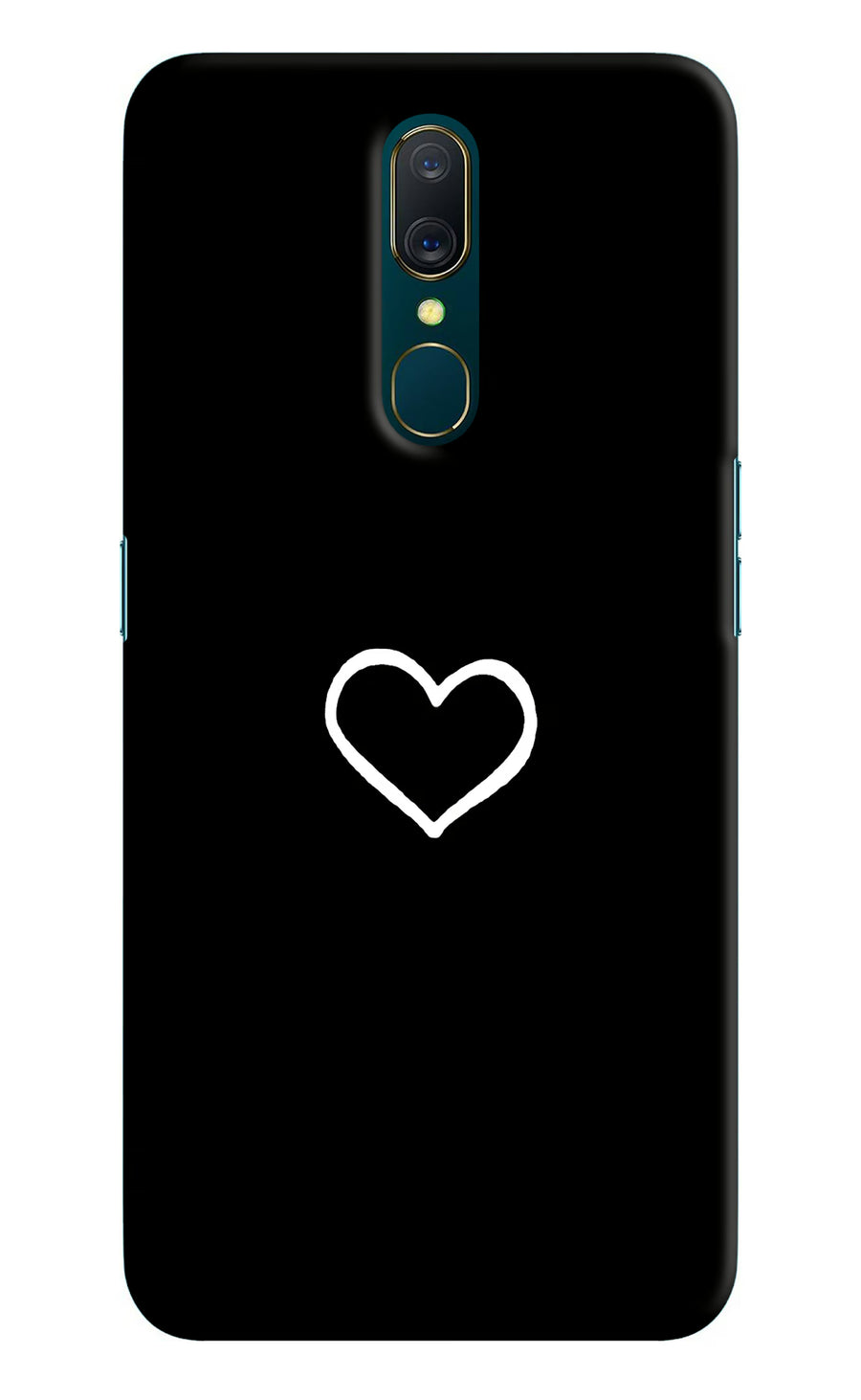 Heart Oppo A9 Back Cover, Hard case