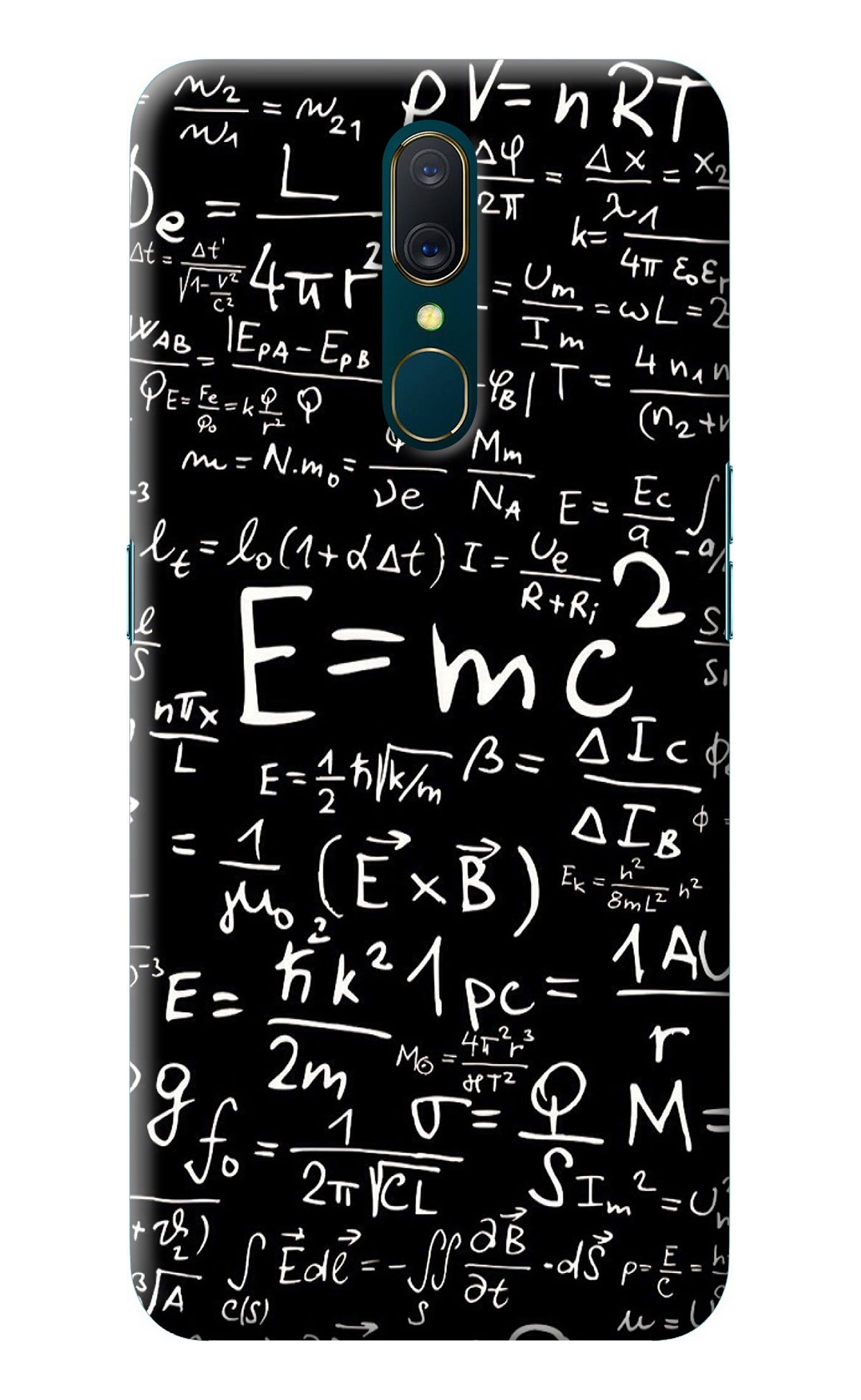 Physics Albert Einstein Formula Oppo A9 Back Cover