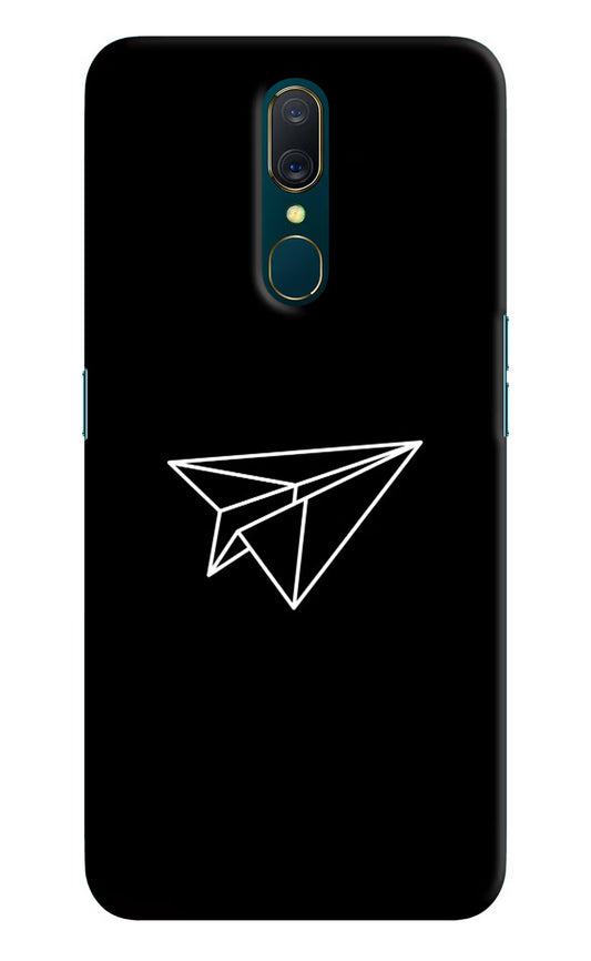 Paper Plane White Oppo A9 Hard Case Back Cover by Casekaro