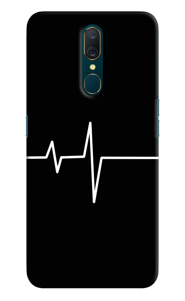 Heart Beats Oppo A9 Hard Case Back Cover by Casekaro