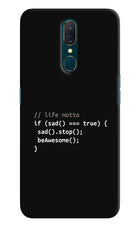Life Motto Code Oppo A9 Hard Case Back Cover by Casekaro