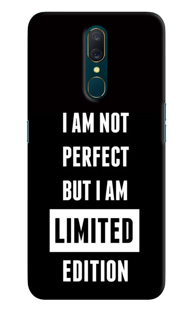 I Am Not Perfect But I Am Limited Edition Oppo A9 Hard Case Back Cover by Casekaro
