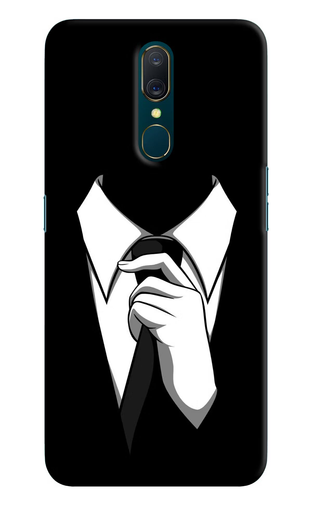 Black Tie Oppo A9 Hard Case Back Cover by Casekaro