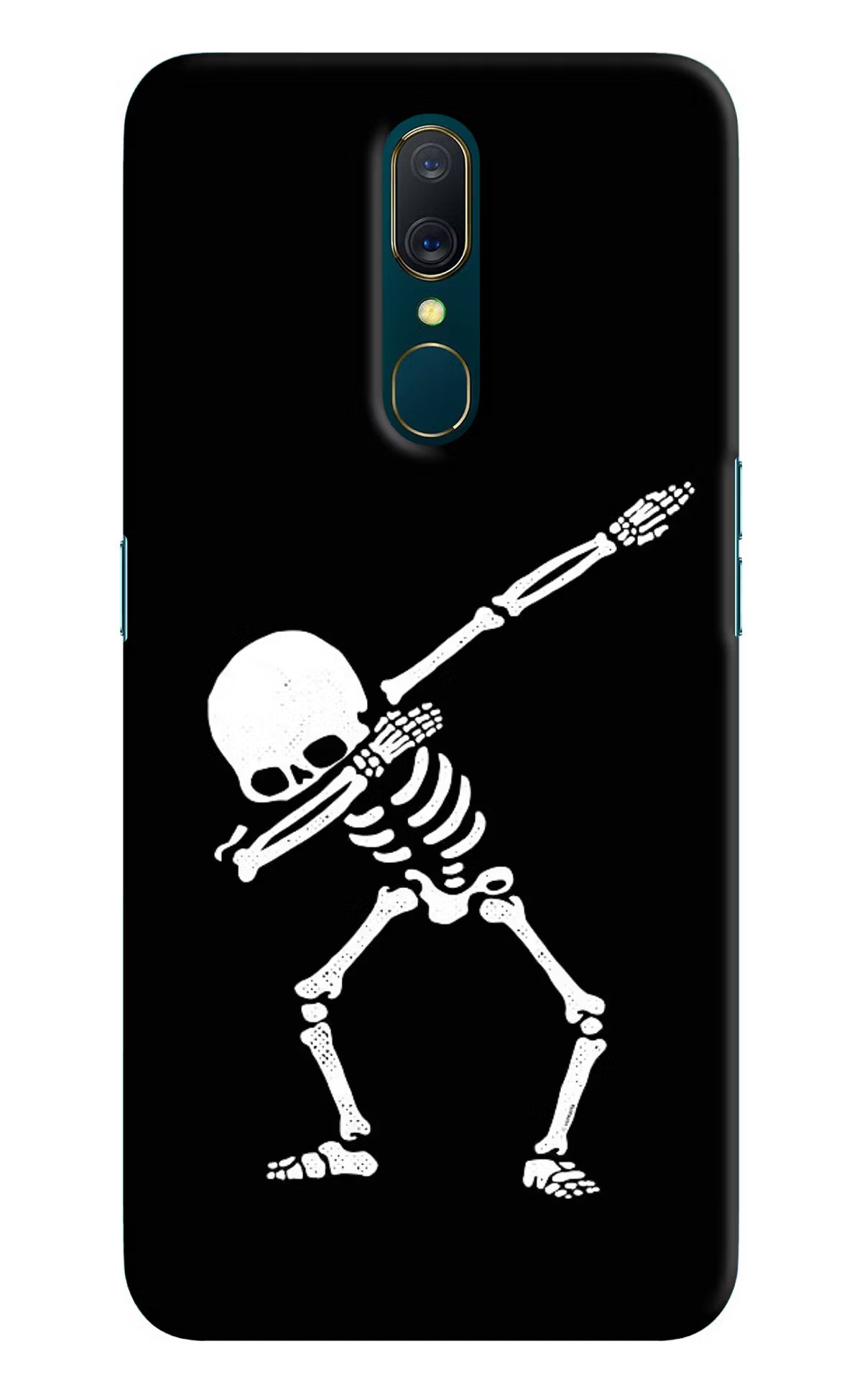 Dabbing Skeleton Art Oppo A9 Hard Case Back Cover by Casekaro