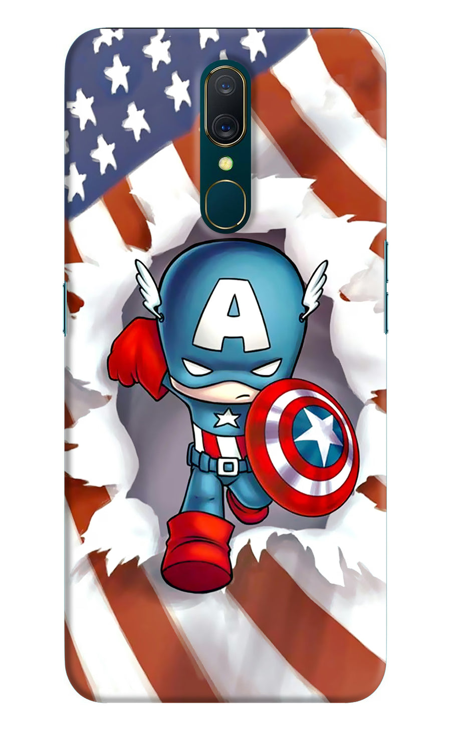 Captain America Oppo A9 Back Cover, Hard case