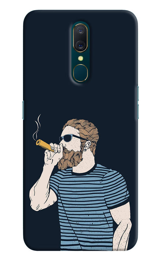 Smoking Oppo A9 Hard Case Back Cover by Casekaro