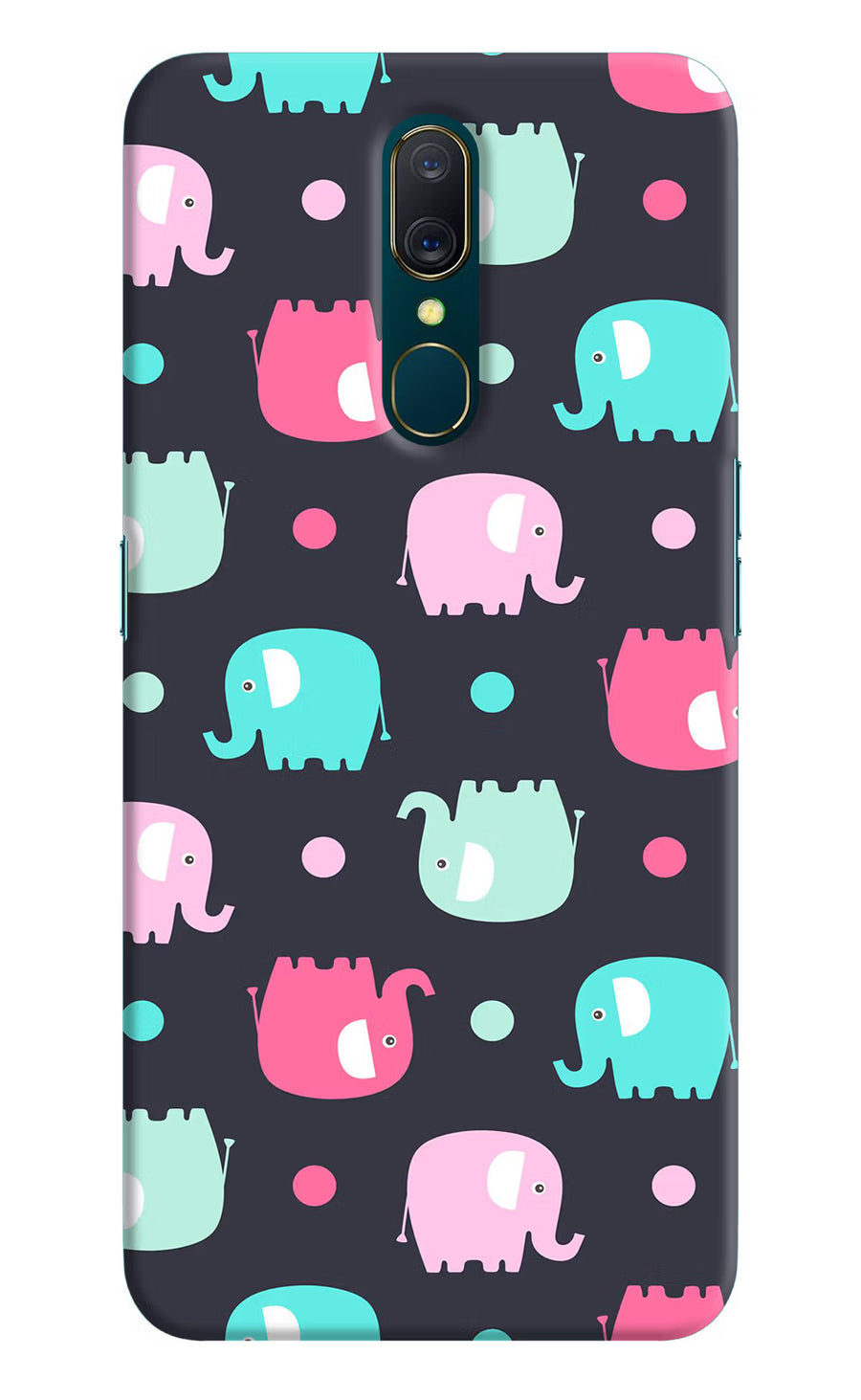 Elephants Oppo A9 Back Cover, Hard case