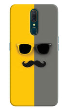 Sunglasses with Mustache Oppo A9 Hard Case Back Cover by Casekaro