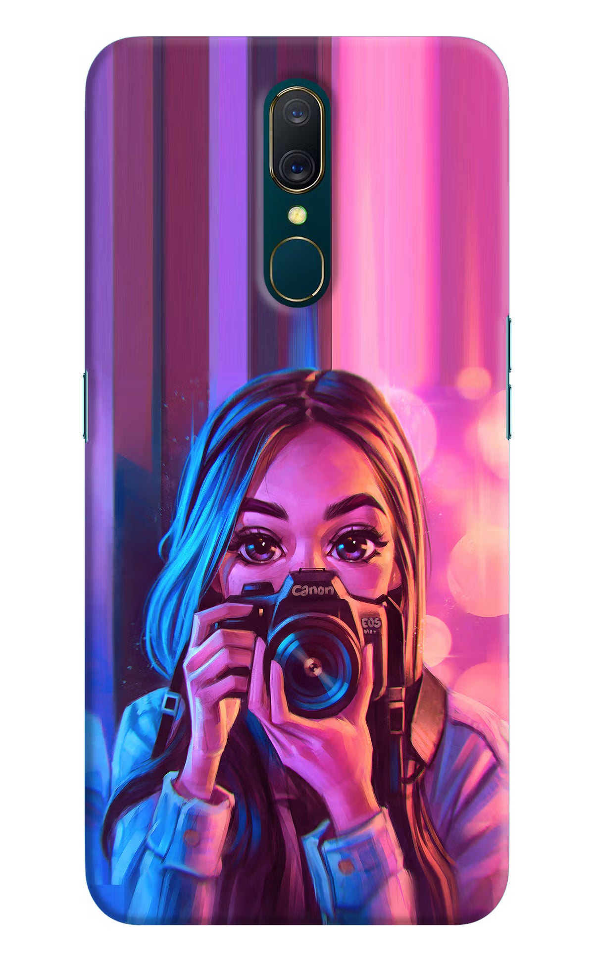 Girl Photographer Oppo A9 Hard Case Back Cover by Casekaro