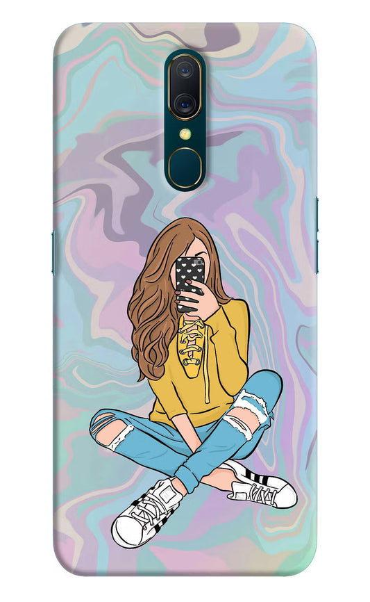 Selfie Girl Oppo A9 Hard Case Back Cover by Casekaro