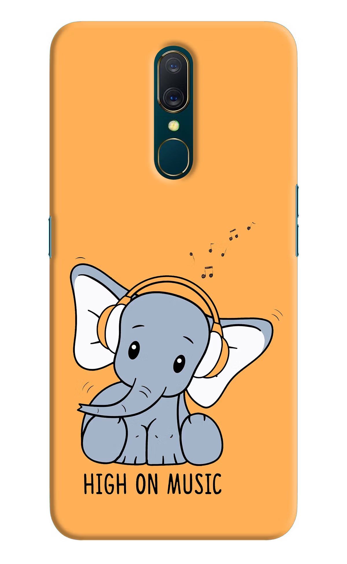 High On Music Oppo A9 Hard Case Back Cover by Casekaro