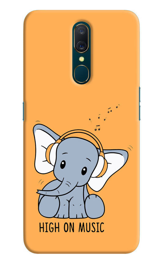 High On Music Oppo A9 Hard Case Back Cover by Casekaro