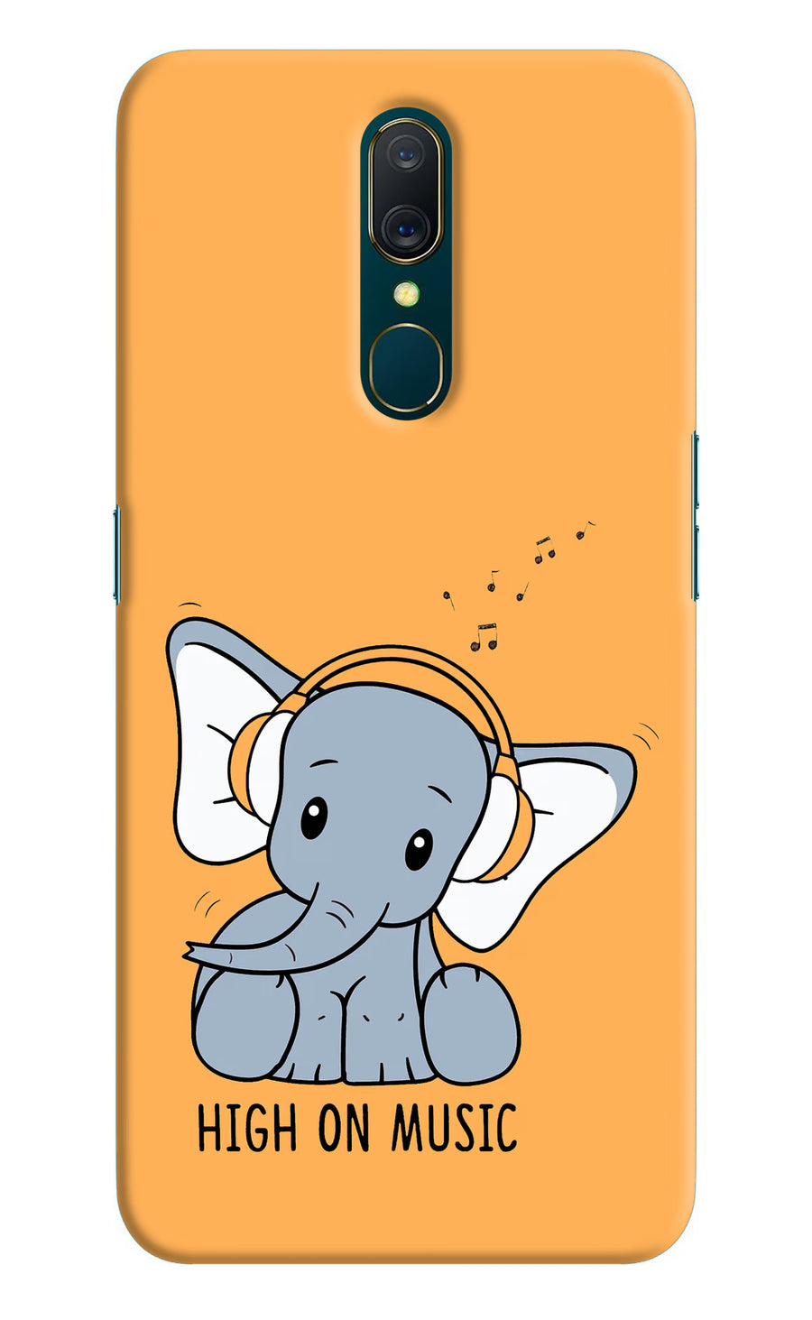 High On Music Oppo A9 Back Cover, Hard case