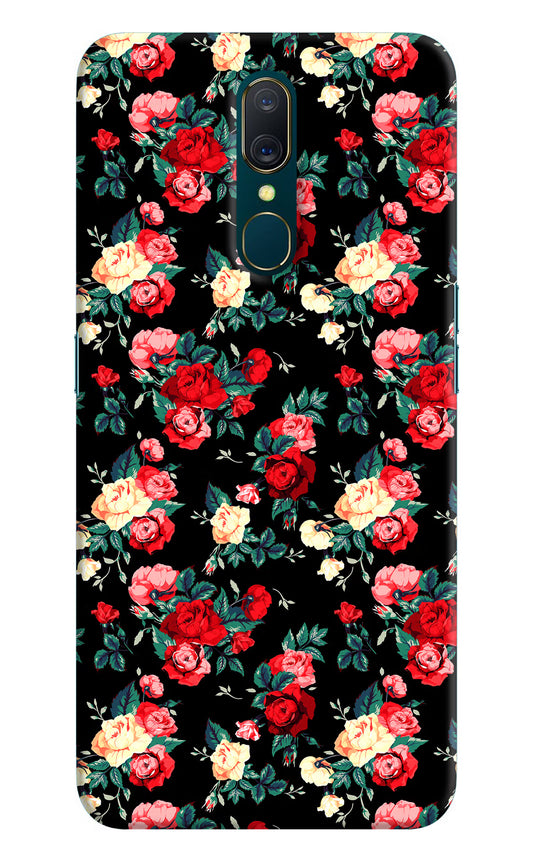 Rose Pattern Oppo A9 Hard Case Back Cover by Casekaro