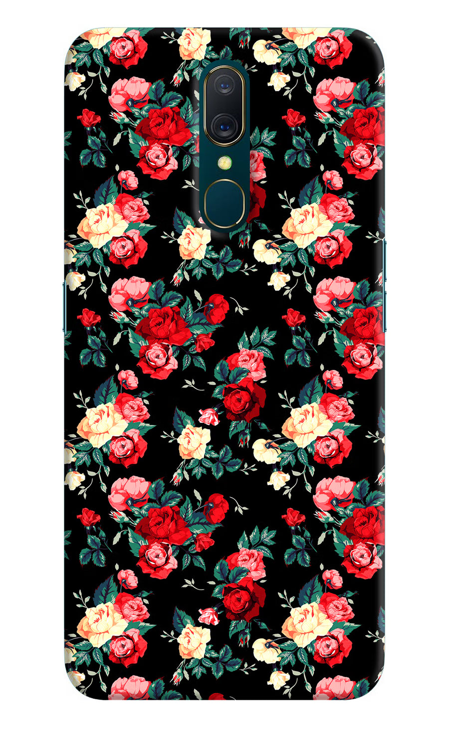 Rose Pattern Oppo A9 Back Cover, Hard case