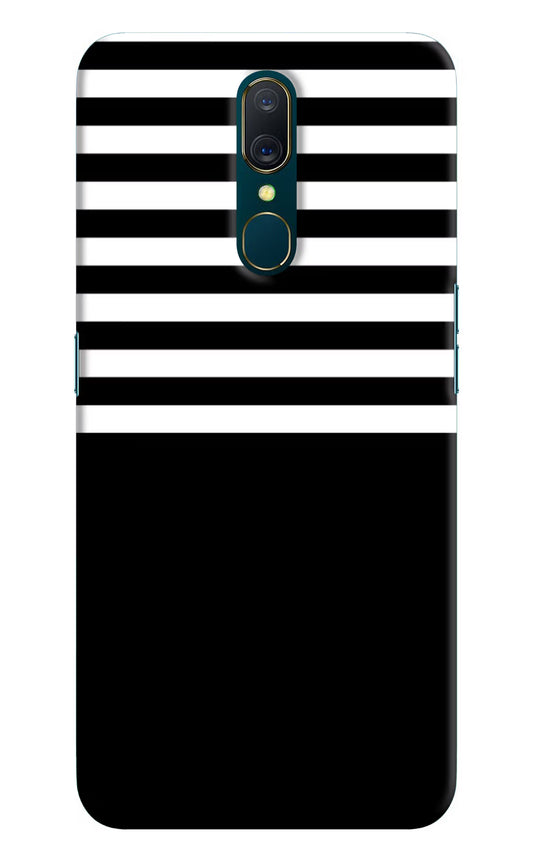 Black and White Print Oppo A9 Hard Case Back Cover by Casekaro